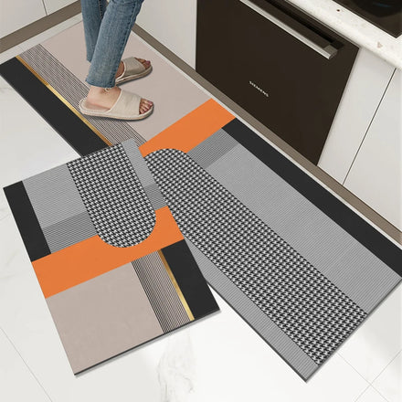 NoSmell 2.5mm Kitchen Rugs and Mats Washable 2 Piece Set Nonslip Dish Drying Mat for Kitchen Manufacturer Runner Rugs