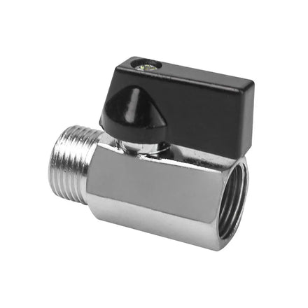 Durable 1/4 Inch Brass Mini Ball Valve Polished Chrome Plating High Temperature Manual Water and Gas Valve OEM Customizable