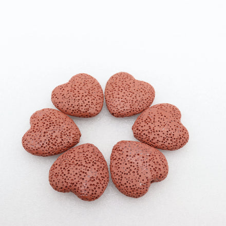 Rockcloud Eco-Friendly Black Lava Rock Stone Heart Shape Pocket Stones Dyed Aromatherapy Essential Oil Diffuser Set