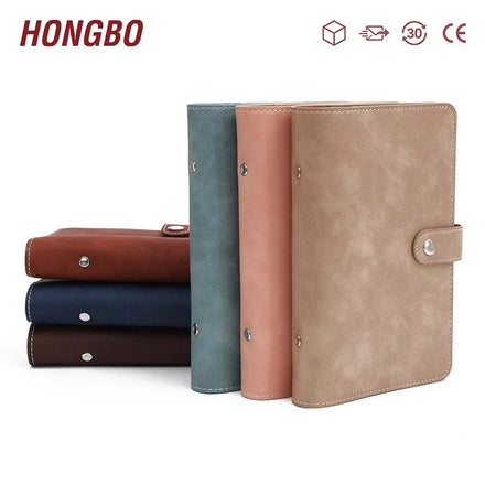 Best Selling A6 Spiral Budget Binder Notebook 12 Waterproof Loose Leaf Clear Ziplock Bags Business PU Leather Diary Accessories