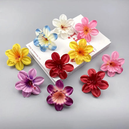 DIY Artificial Silk Daffodils Flower Head 8cm-Durable Decor for Christmas New Year Chinese New Year & Back to School