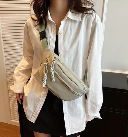 Women Water Proof Adjustable Strap Multifunctional Side Chest Fanny Pack Waist Bag