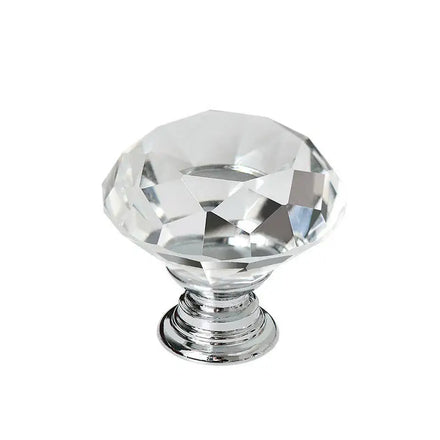 25mm Crystal Clear Diamond Drawer Handle Wardrobe Cabinets Kitchen bathroom