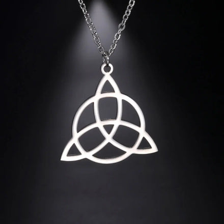 Triquetra Irish Knot Pendant Stainless Steel Necklace Fashion Jewelry Necklaces for Man Woman