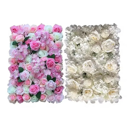 Custom Wedding Decorative Backdrop Artificial Flower Panels Artificial Red Pink Rose Flower Wall Panel for Wedding Party Decor