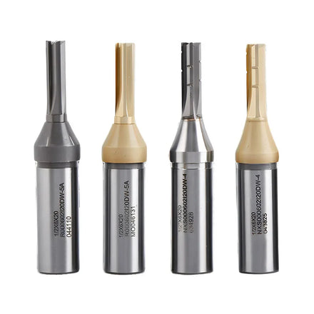 TCT Straight Router Bits Carbide Tungsten Steel Two Straight Flutes Cutters for Wood Working
