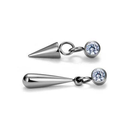 ASTM F136 Titanium Children's Orthodox Labret Piercing Jewelry Gold Multiple Color Cone Dangle Flat Internally Threaded Fashion