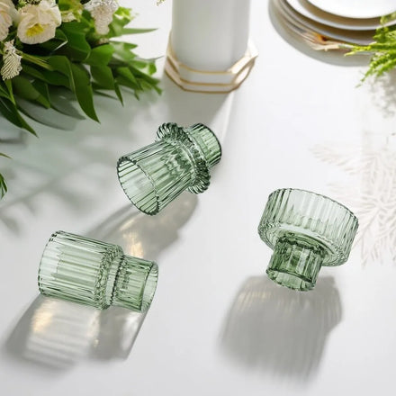 Wholesale Bulk Crystal Glass Taper Candlestick Holder Elegant Wedding Gifts for Valentine's Day