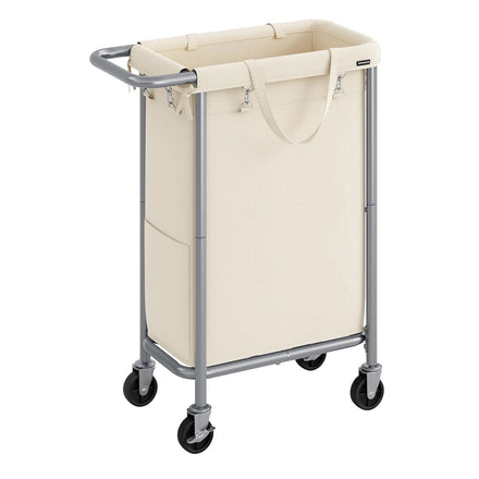 100L Laundry Basket with Wheels Collapsible Laundry Hamper Rolling Laundry Basket with Removable Wash Bag