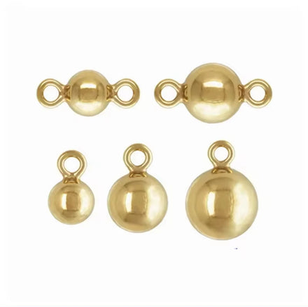 GP US Ball Drop Connector Round Ball Charm Pendant 14K Gold Filled Ball Charms Permanent Jewelry Making Bracelet Necklace