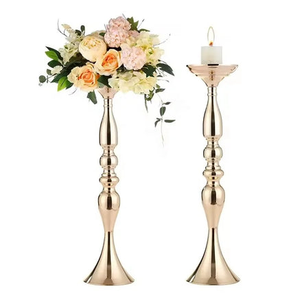 Silver White Wedding Flower Stand Vase Holder Centerpieces For Road Lead Candelabra Gold Tall Candle Holder for Tables Wedding
