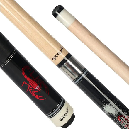 For Stainless Steel Center Joint Billiard Pool Cue 58Inch Maple Wood 17-22oz Weight