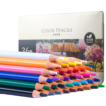 Deli 6566 36pcs/box Oily Colored Pencil for Children Colored Pencil for Students to Draw 36box*36pcs=1296pcs Per Carton Set