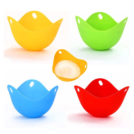 Eco-Friendly Food Grade Silicone Soft Egg Poacher Steamer and Tray Kitchenware for Omelet Preparation