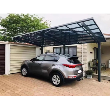 Metal Carport Aluminium Alloy Frame Carport Canopy Blue Polycarbonate Glazing Garages Canopies Carports