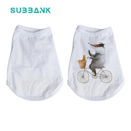 Subbank Wholesale Custom Printing Polyester Dog Shirts Sublimation Pet Clothes Sublimation Blanks T-shirts Dog