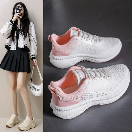 Wholesale Custom Light Weight Spring Summer Winter New Styles Sports Sneakers Height Increasing Running Shoes for Ladies Outdoor