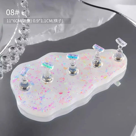 Nail Art Reusable Adhesive Putty Crystal Press on Stands Magnetic Tips Holder Acrylic Practice