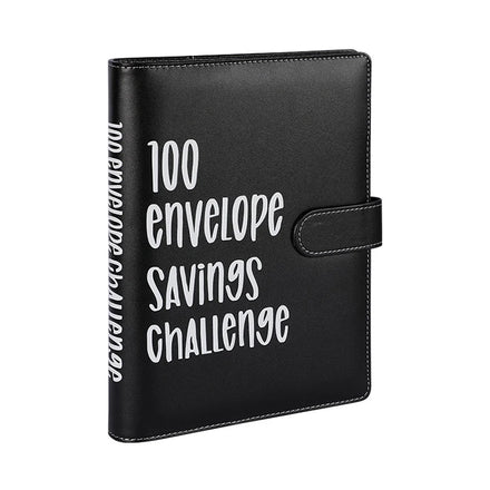 Customized PU Leather A5 Planner Notebook 100 Days with Spiral Binding Loose-leaf Envelope Savings Challenge Money Budget Binder