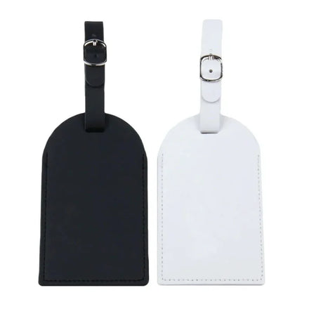 Personalized Embossed Sublimation Custom Logo Baggage Suitcase Tag Airplane PU Leather Travel Luggage Name ID Tags