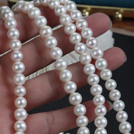 Coreless 8mm near round Natural Freshwater Pearls Handmade Beaded Jewelry DIY Material Loose Pearls with Slight Blemishes
