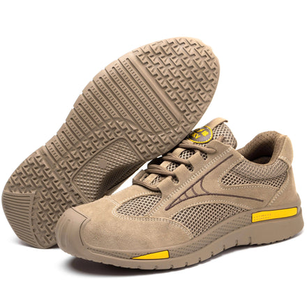 JIANKUN Anti-Smash Anti-Puncture Non-Slip Waterproof Welder Wear Resistant Suede Leather Safety Work Shoes with Iron Toe