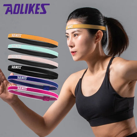 Aolikes Unisex Antislip Fitness Headband Custom Color Logo Sport Stretch Running Headband for Protection 2112