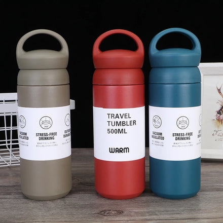 Vacuum Flask & Thermoses Travel Mug Smart Water Bottle 350/500ML Travel Coffee Mugs With Handle
