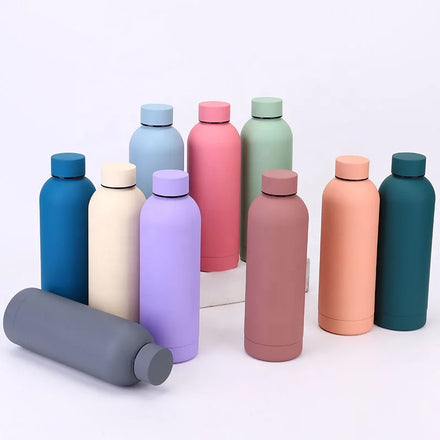500ml Drink Bottle Stainless Steel Double Wall Vaccum Flask Thermos Thermal Rubber Paint Matte Sports Water Bottle