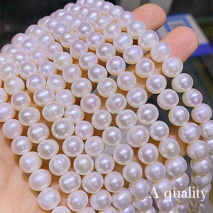 Hot Selling Wholesale Price a Quality 8-9mm Loose Freshwater White Round Pearl Beads