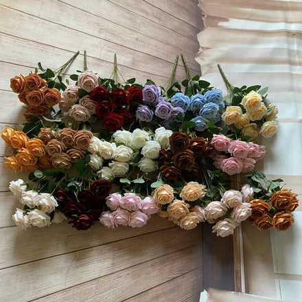 Hot Sale Single Multihead Artificial Roses Wedding Decoration Artificial Flowers Artificial Plants
