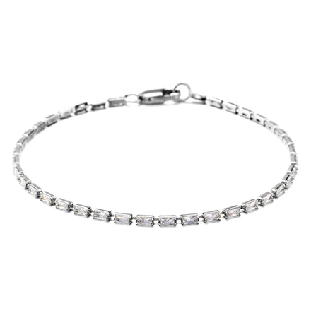 Wholesale Women 925 Silver Sterling Diamond Chain Bracelets Supplier