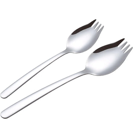 2 in 1 Classic Salad Spoon and Fork Customized logo Stainless Steel Spork