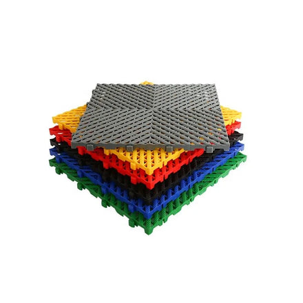 Hot Seller High-Duty Interlocking Plastic Garage Floor Tiles 400mm X 400mm Anti-Slip PVC/Vinyl Car-Vent Friendly Indoor Outdoor