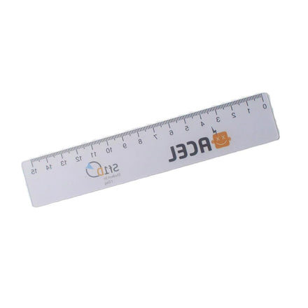 Custom Printed 15cm Flexible Straight Advertising PVC PP Plastic Transparent Ruler Plastic Crafts Product