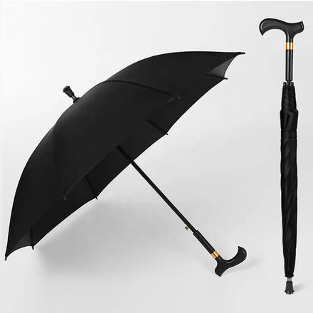 Wholesale Ready to Ship Walk UV Protection Semi Automatic Stick Straight Cane Umbrella