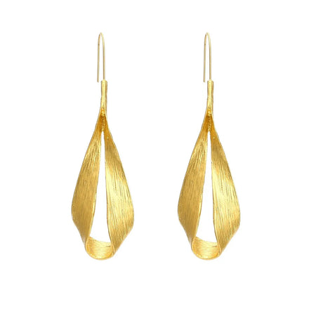 Retro Fashion Water Drop Leaves Ear Hoop Spring and Summer Serial Daily Wear Metal High Quality Ears Pendent for Jewelry