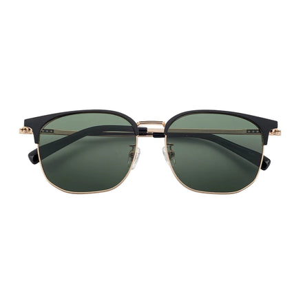 Wholesale High Quality Titanium Polarized Sunglasses for Men Premium Square Frame in Gold & Silver Colors