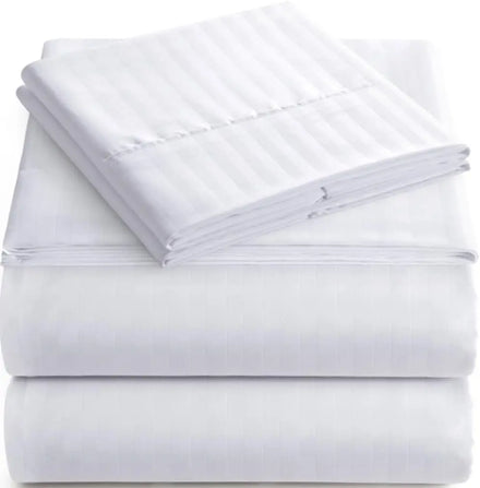 Egyptian Cotton Microfiber Fabric 200TC Anti-Dust Mite Stitching Customizable Hotel Bed Sheets Set