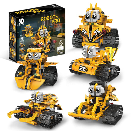 Engineering Educational Musical STEM Building Block Model Toy 5-in-1 Programmable APP Control Super Robot DIY Assembly Set