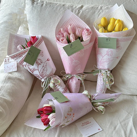 LUCIA Waterproof Glassine Bouquet Wrapping Paper 35x50cm Holiday Gift Supplies Florist Packaging LF160503