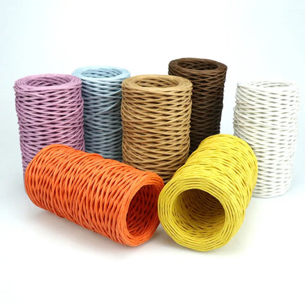 2mm*50m Colorful Twisted Raffia Paper Rope for DIY Paper Bag Handle Roll Packed Material