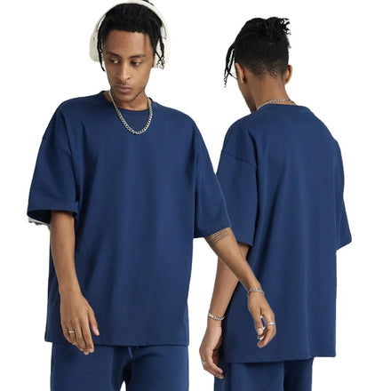 Streetwear Oversized Heavy Cotton Men's Tee Shirts Soild Color High Quality Print Heavyweight Acid Wash Vintage t Shirt
