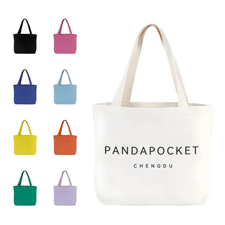 Customized Recycled Canvas Tote Bag Canvas Tote Bag Zipper New Design Fashionable Canvas Shopping Tote Bag Reusable Logo Gift