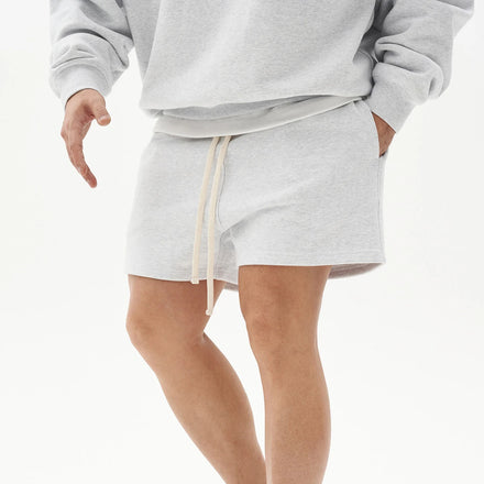 Men's Breathable Waterproof Cotton Workout Shorts with Elastic Waist and Woven Fabric for Running Gym Fitness
