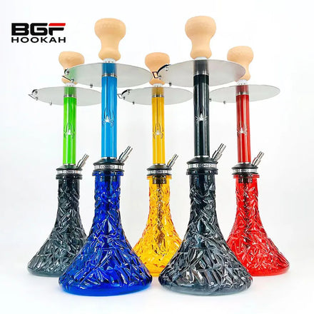 New Design Good Quality Multi Color Aluminum Spider Style Geometry Techno Hookah Shisha Hookah With 1 Hose Connector