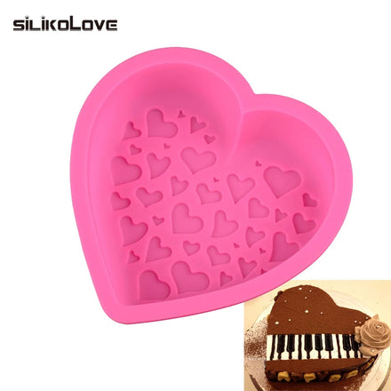 SILIKOLOVE Factory Customizable Heart Shape Cake Maker LFGB Platinum Non Stick BPA Free Silicone Mousse Cake Molds