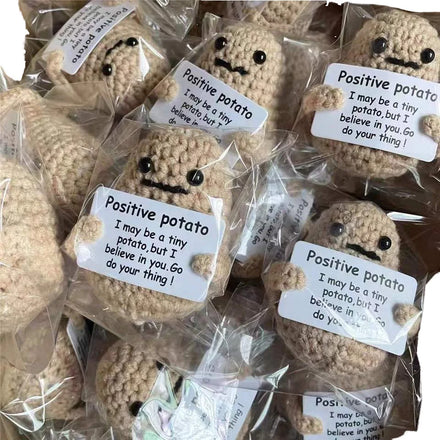 Hot Sale Y1050 Mini Funny Potato Doll Positive Vegetable Fruits Crochet Birthday Energy Gift Novelty Idea Gift Idea