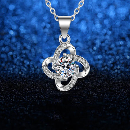 Fashion Women Necklaces Silver Plated Cubic Zirconia Pendant Gemini Necklace Minimalist Clavicle Chain Collana Donna in Argento