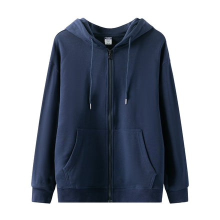 300gsm Custom Plain Printing logo Zip up Hoodies Unisex Plain Blank Solid Color Sweatshirt Double Layer Hoodies for Men